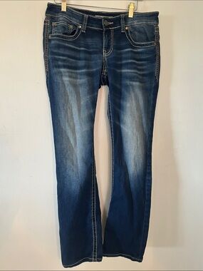 BKE Women's Dark Blue Boot Cut Jeans